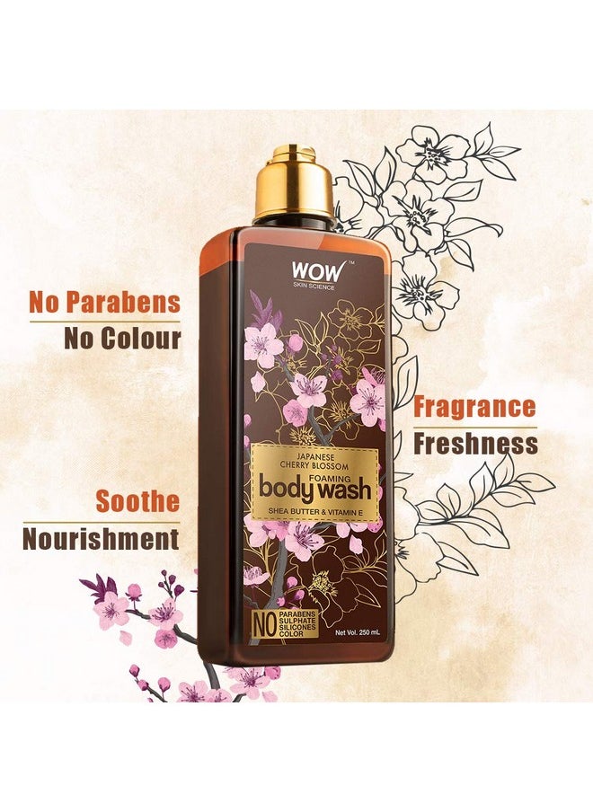 Skin Science Japanese Cherry Blossom Foaming Body Wash - No Parabens, Sulphate, Silicones & Color - 250Ml