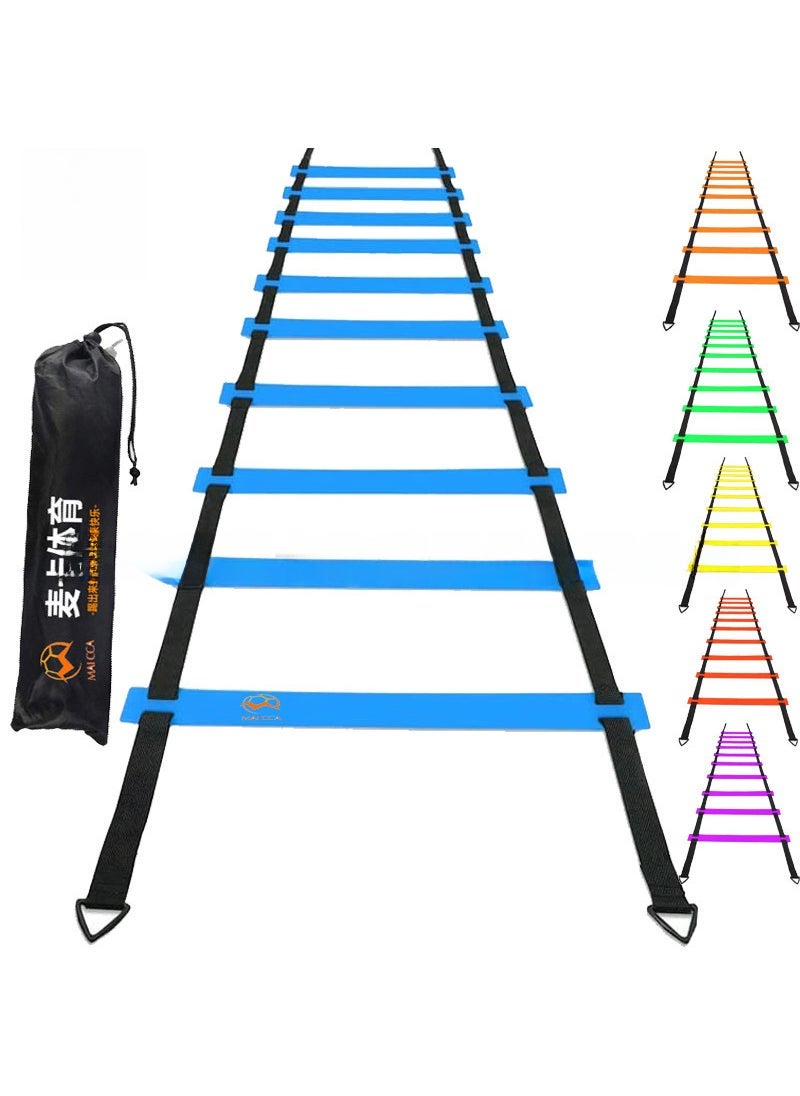 Wholesale Maika Football Training Soft Ladder Rope Ladder Agility Ladder Football Ladder Step Training Ladder Basketball Speed Ladder 6 M 12 knots including handbag