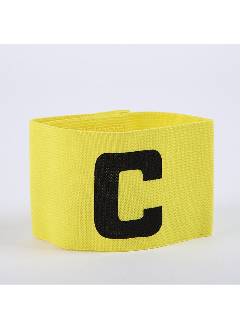 1 x 5 pcs Elastic Captain Armband Soccer C-Band Wrap Yellow