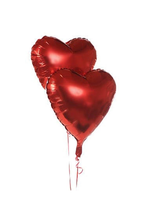 Plain Red Heart Foil Balloons