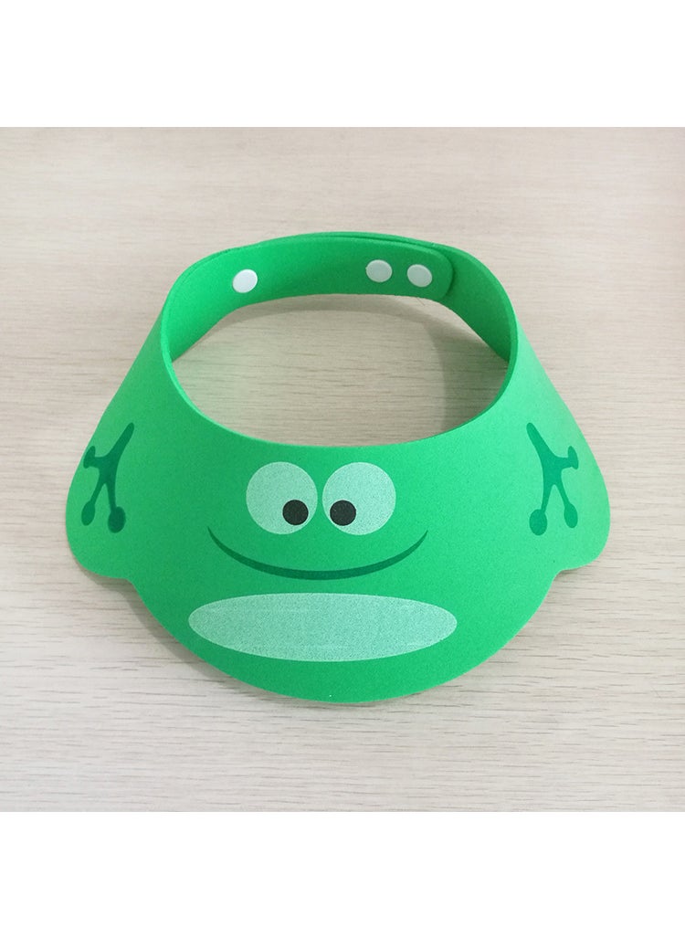 1 x 5 pcs Adjustable Kids Bathing Cap Fish Design Green Frog