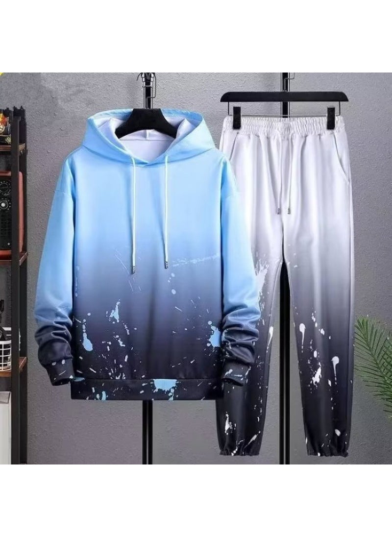 Stylish Mens Hoodie Set 2024 Autumn White