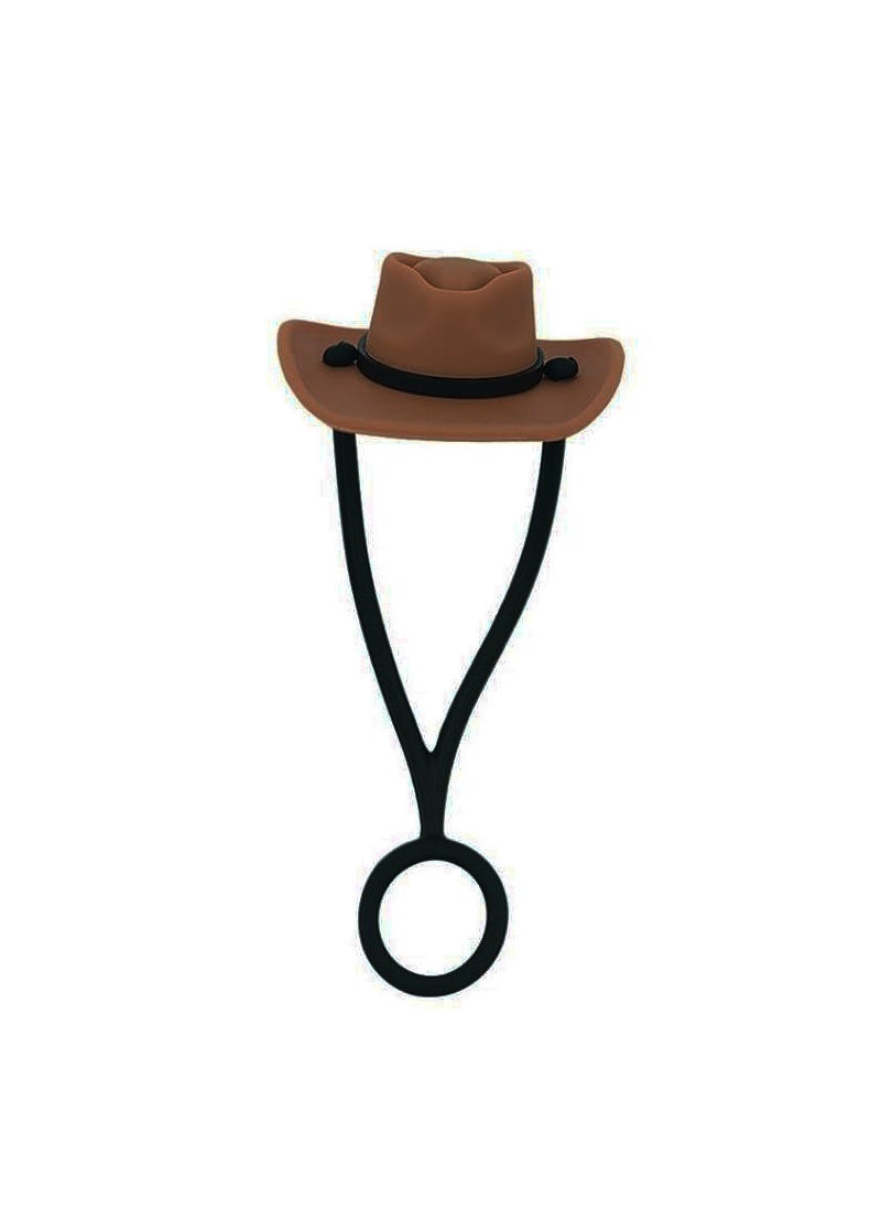 Silicone Denim Straw Cap 10mm Dust Cover Creative One pack of Brown