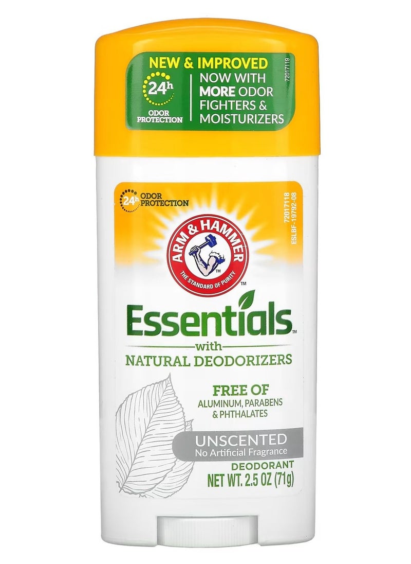 Essentials Natural Deodorants Deodorant Unscented 2.5 oz (71 g)