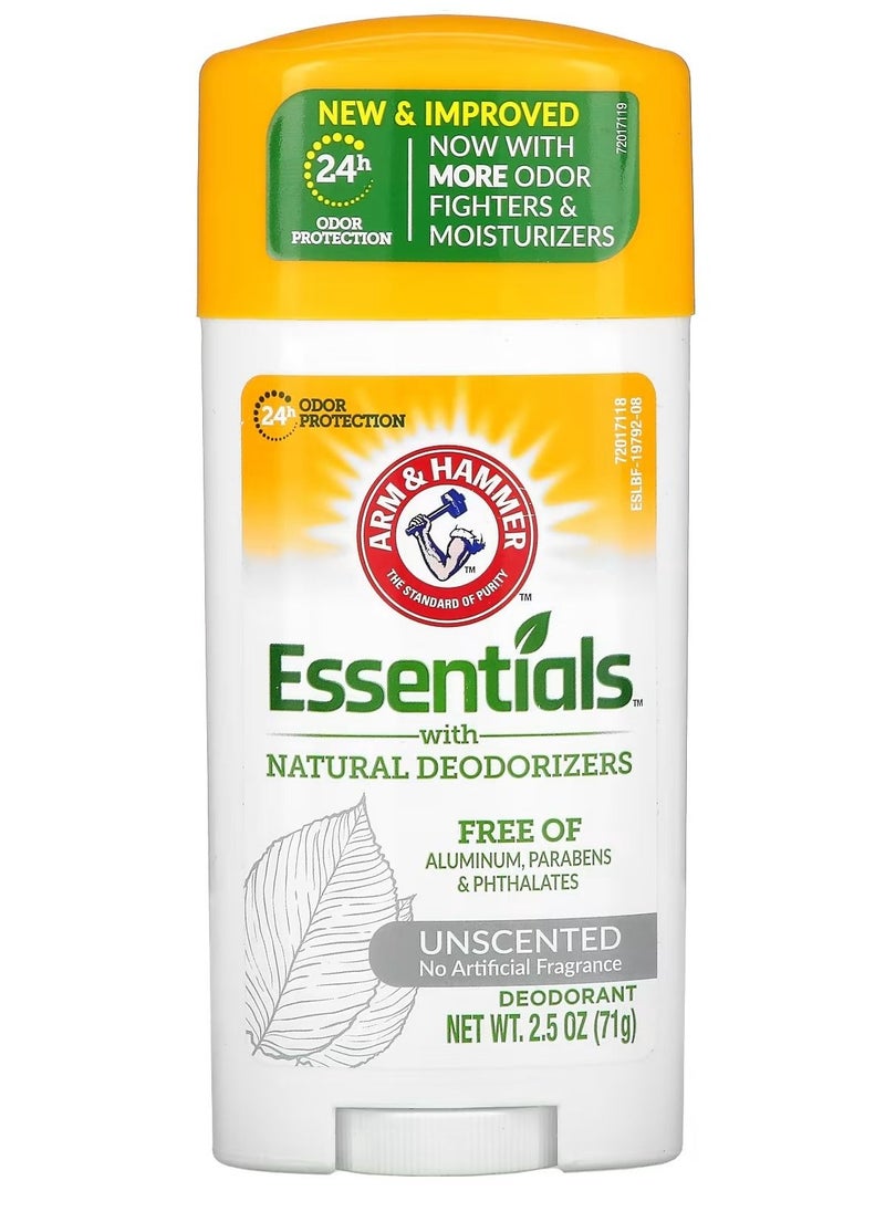 Essentials Natural Deodorants Deodorant Unscented 2.5 oz (71 g)