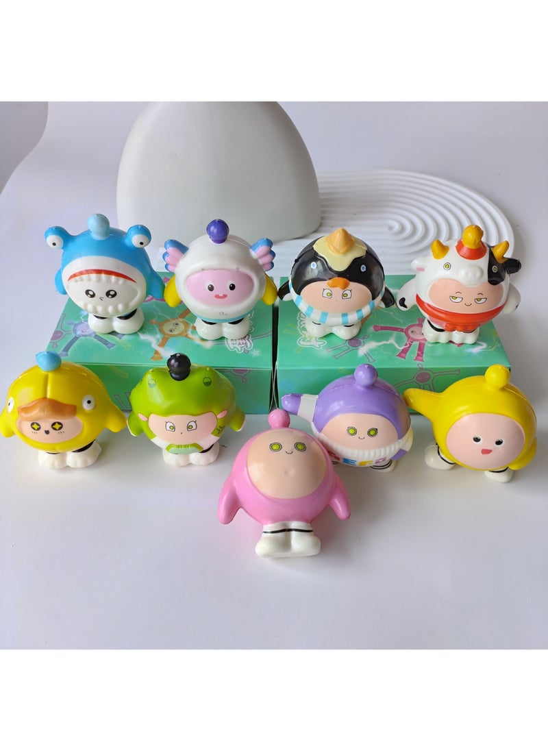 Kids Toy Net Bag Sanrio Squishy Slow Rebound Stress Blind Box small size Egg Boy [Mixed Hair]]