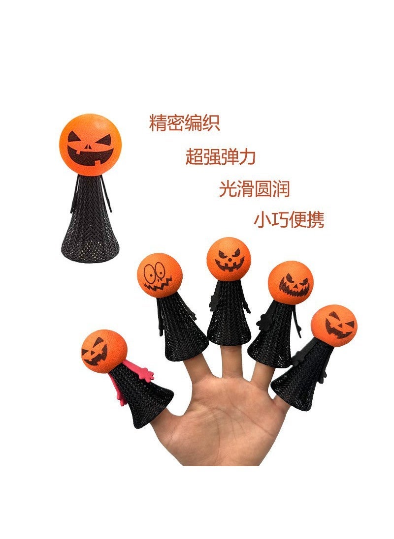 Halloween Pumpkin Bouncer Novelty Stress Relief Toy Large Halloween bounce elf (5.3g,9 * 4CM)