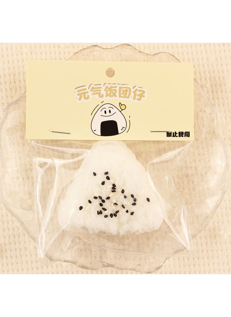 Squishy Sesame Triangle Rice Ball Toy Original Sesame