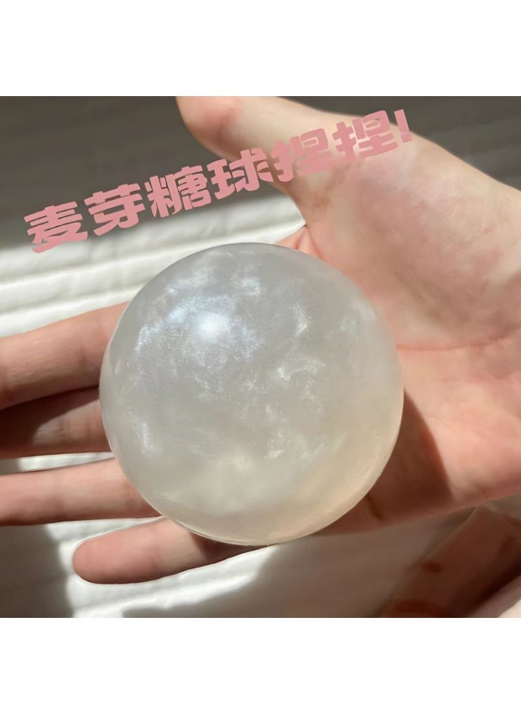 Maltose Stress Ball Squishy Toy for Kids [Pearlescent 6cm White] maltose ball 1