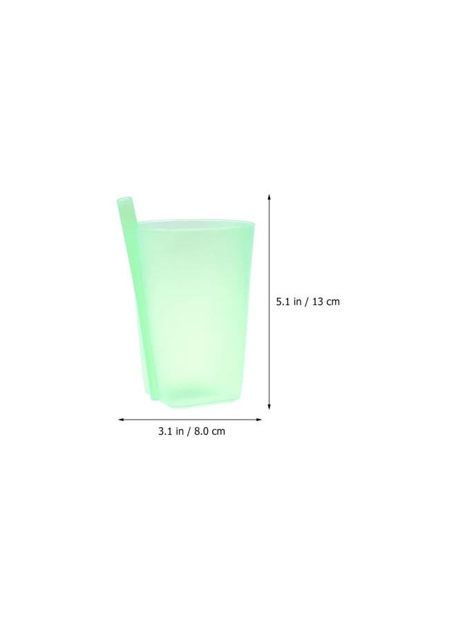 4PC Cups with Built- in Straw Colorful Sip Cups with Built in Straw for Children