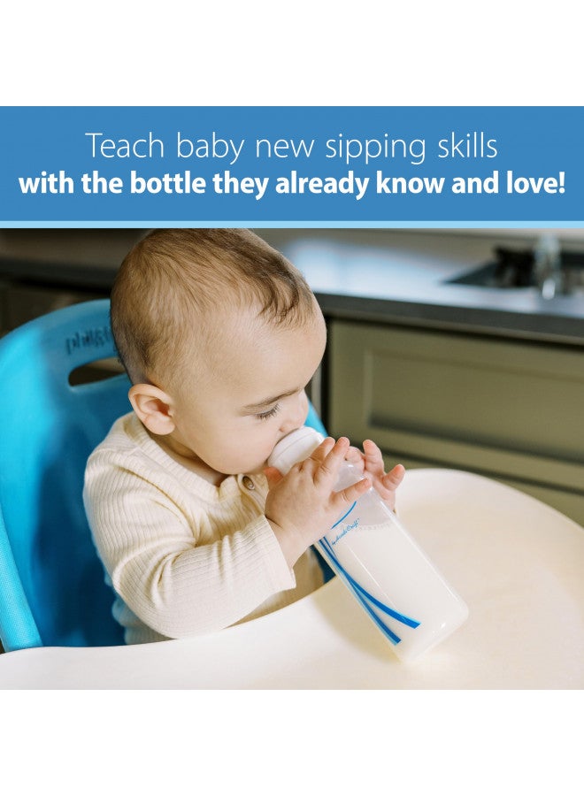 Milestones Options+ Sippy Spouts, Narrow, Soft 100% Silicone Baby Bottle Sippy Spout, 6M+, 2 Count