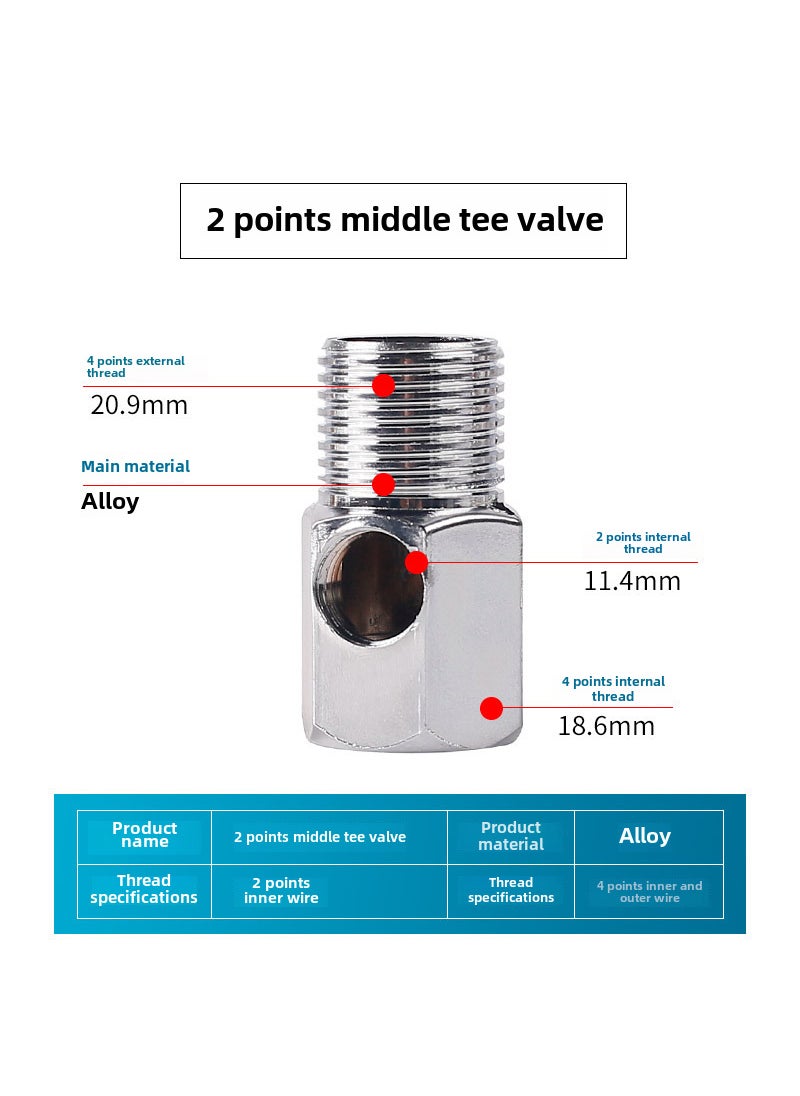 Water Purifier Inlet Connector 4 to 3/2 Middle Tee