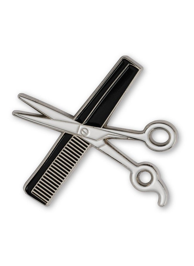 D Barber Shear & Comb Lapel Pin