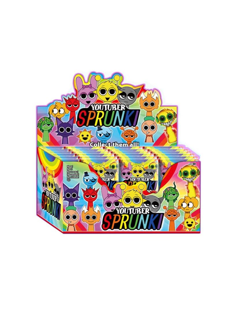 24 Pcs Random Figure Toys The Sprunki Action Figure Toys Each Bag With 3 Pcs Random Toy Cards Best Gift For Fans Boys And Girls Sprunki Series Figures Model Birthday Cake Toppers