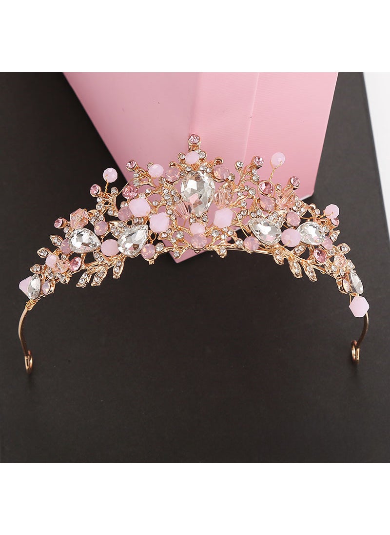 1 x 5 pcs Kids Crystal Crown Princess Headband 010 handmade