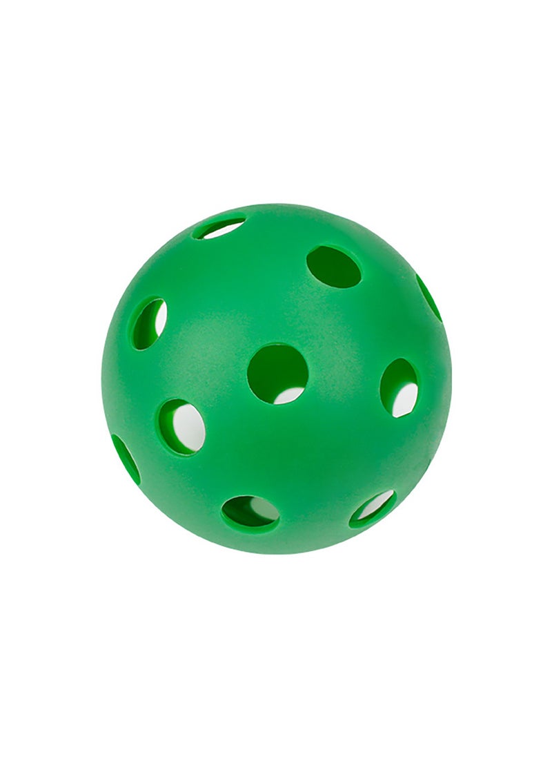 1 x 5 pcs 72mm EVA Soft Pickleball 26-Hole Practice Baseball Dark green