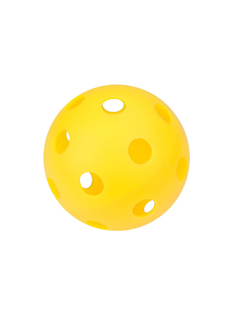 1 x 5 pcs 72mm EVA Soft Pickleball 26-Hole Practice Baseball Yellow