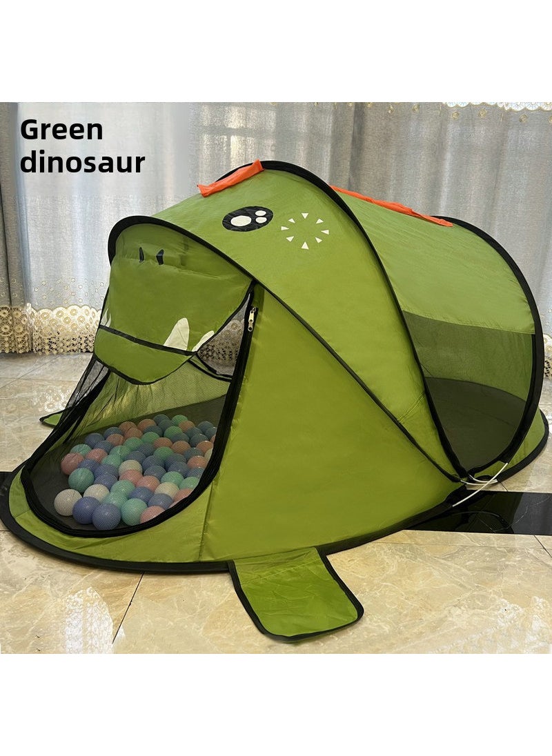 Pop-Up Tiger Play Tent for Kids Green Dinosaur Tent