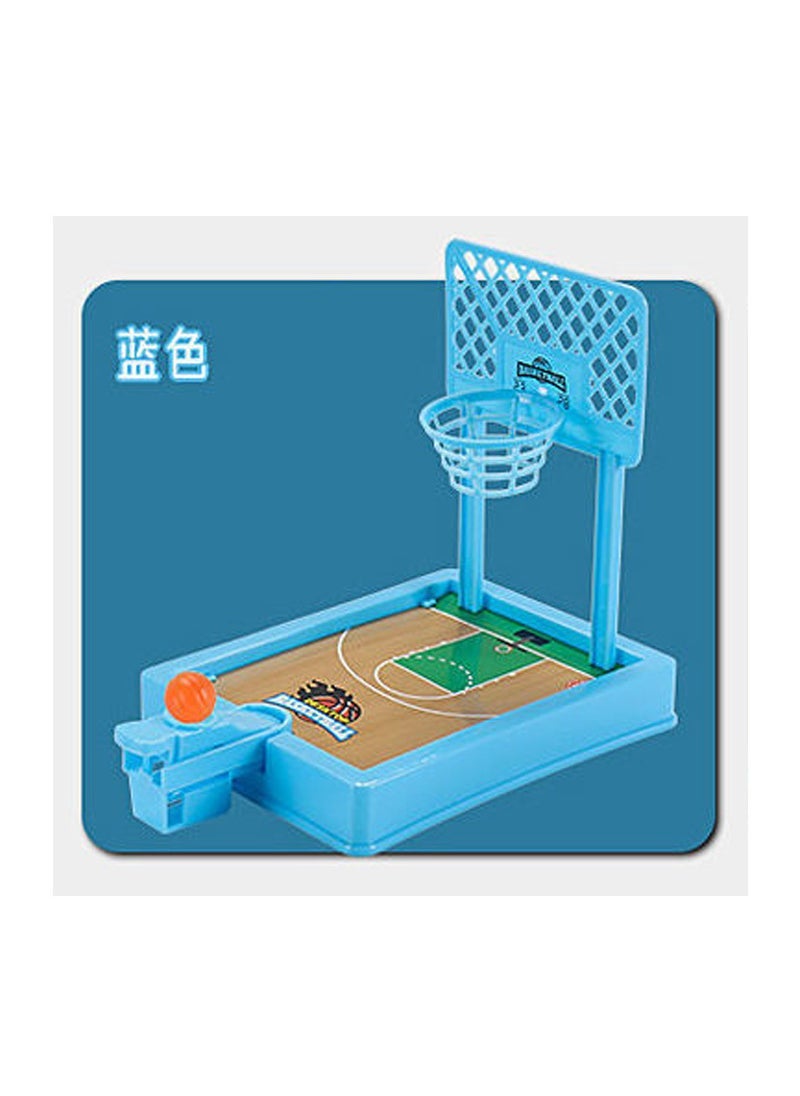 Mini finger catapult basketball machine children Table pitching basketball machine baby desktop fun interactive small toys Blue basketball machine with 4 balls (bag)