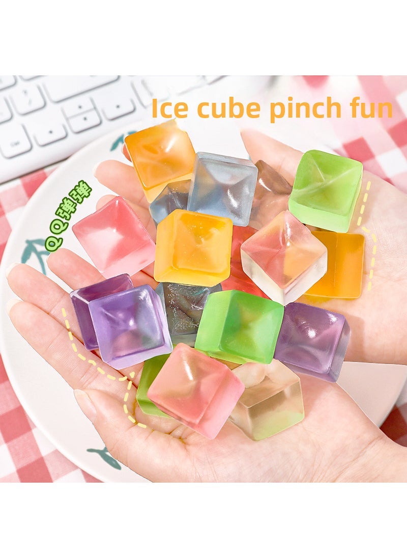 25mm Colorful Bouncy Balls for Kids Decompress Ice Cube kneading Music color random