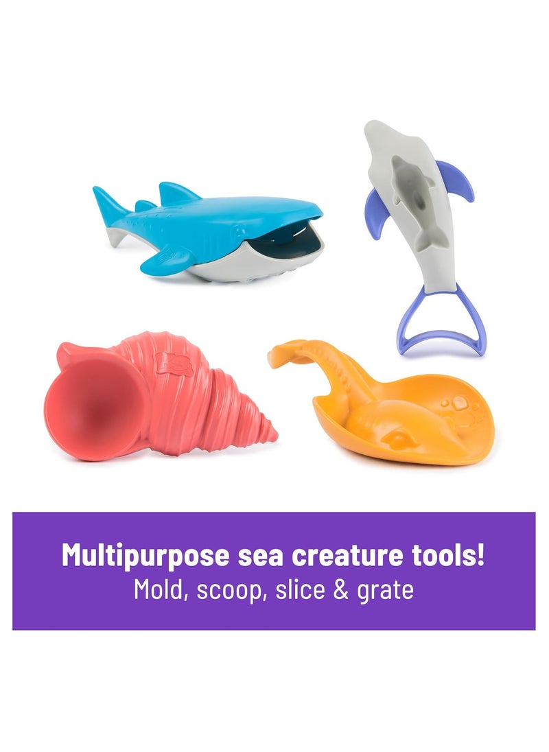 Kinetic Sand, Project Planet Deep Sea with 680g Play Sand & Sea Creature Tools, Sustainably Minded Materials, Sensory Toys for Kids