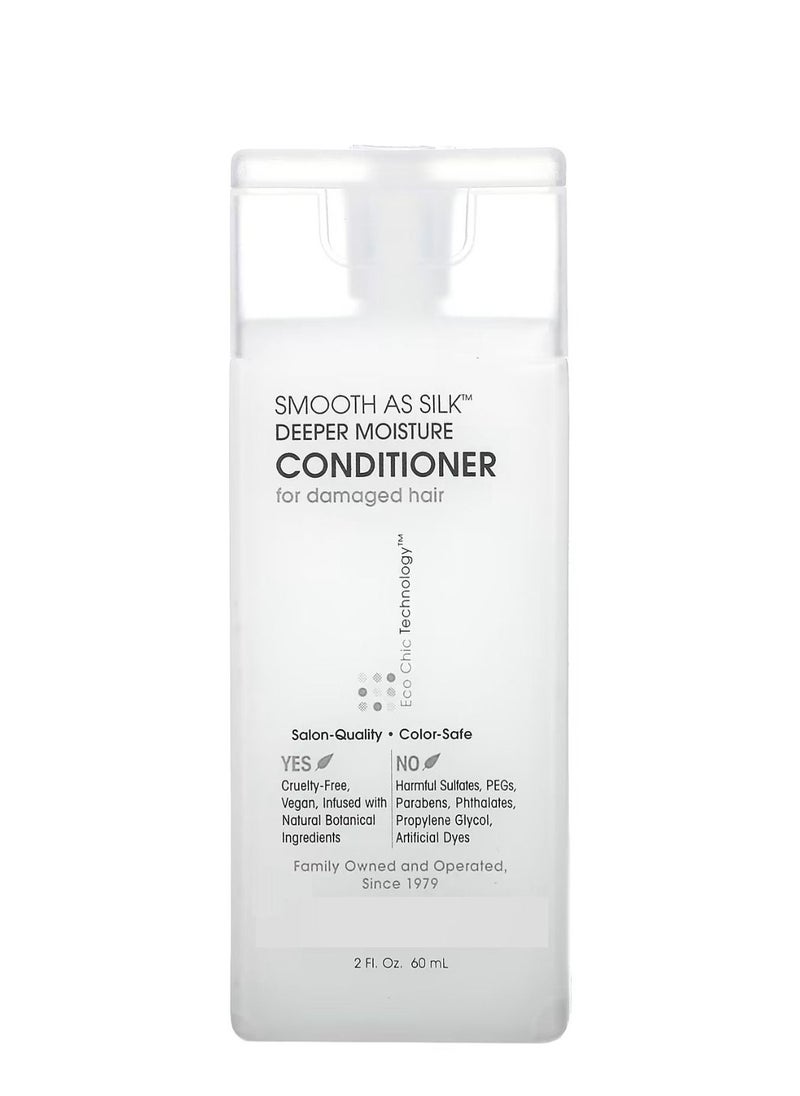 Giovanni Smooth As Silk Deeper Moisture Hair Conditioner For Damaged Hair  Deep Moisture For Manageable Smoothness Detangles While Protecting Against Split Ends 60 Ml