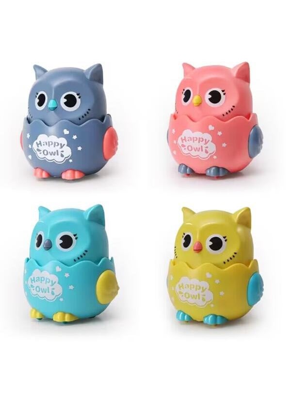 Inertia Toy Cars for Boys and Girls 1-3 Years Old Press Owl (4 naked)