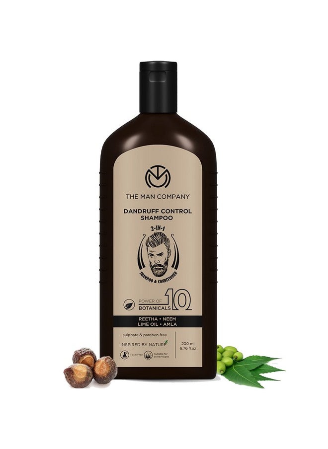 2In1 Antidandruff Shampoo & Conditioner | Enriched With Reetha Neem Amla Bhringraj & Ashwagandha | Strengthens & Nourishes Hair | Sls & Paraben Free 200Ml