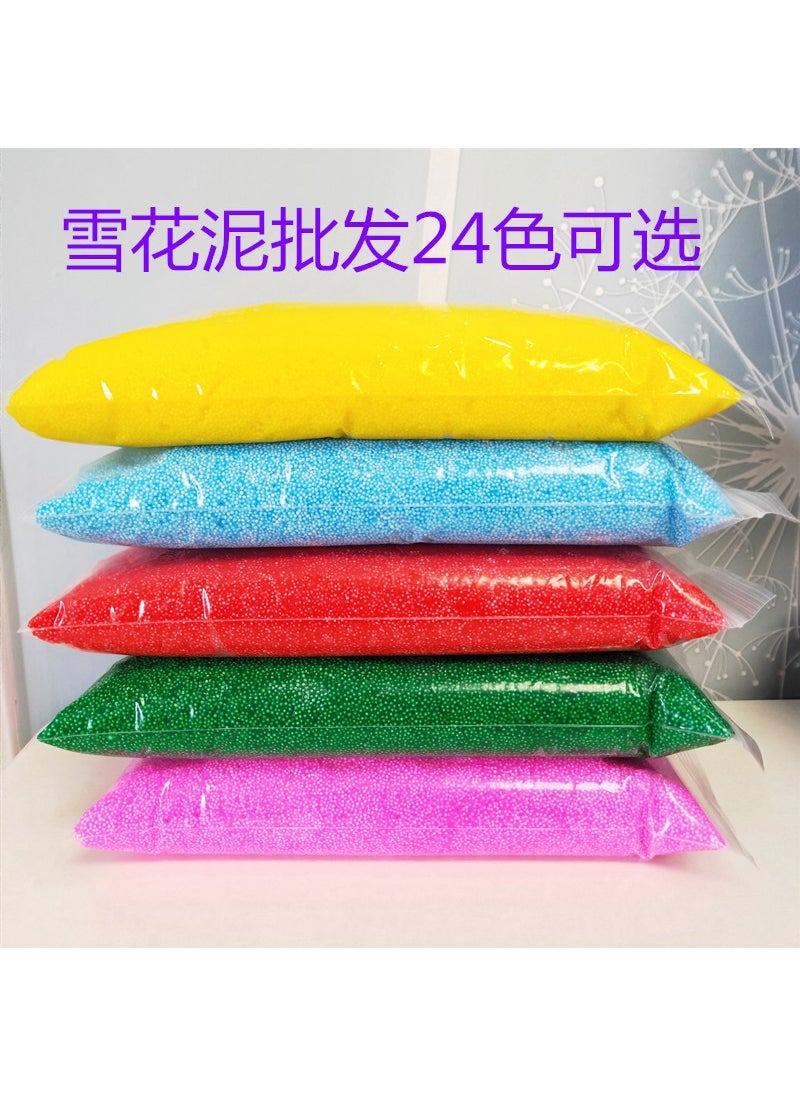 24-Color 500g Snowflakes Clay Non-Stick Pearl Mud for Kids fluorescent green