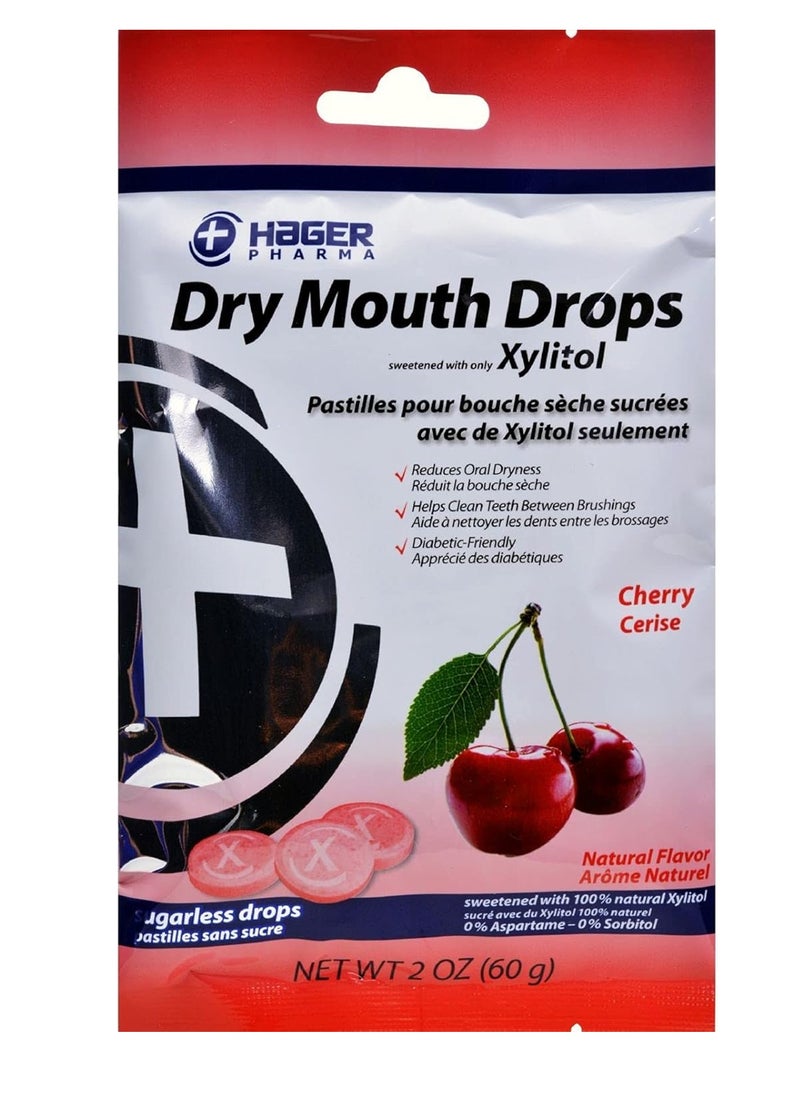 Dry Mouth Drops, Cherry, 2 Ounce