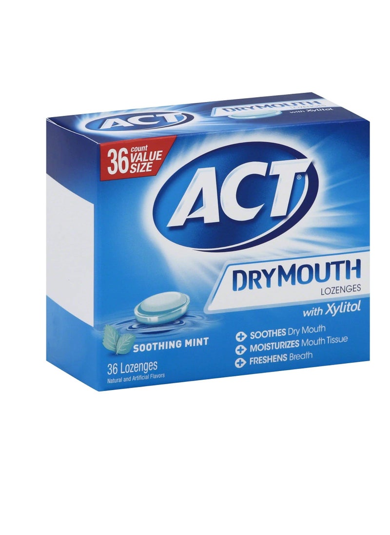 ACT 36 Count 36 Size Dry Mouth Mint Lozenges