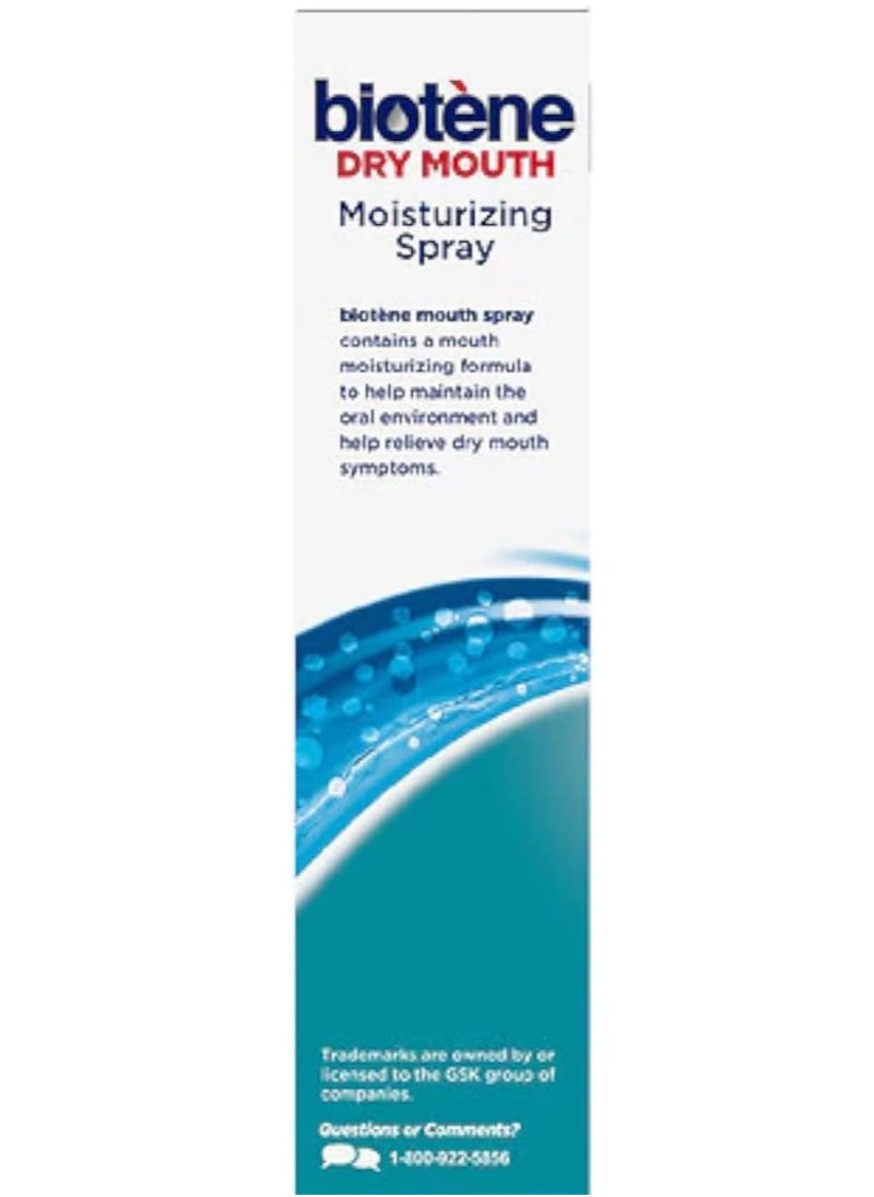 Biotene Moisturizing Dry Mouth Spray, Moisturizing Spray for Dry Mouth and Bad Breath, Gentle Mint - 1.5 fl oz (Pack of 4)