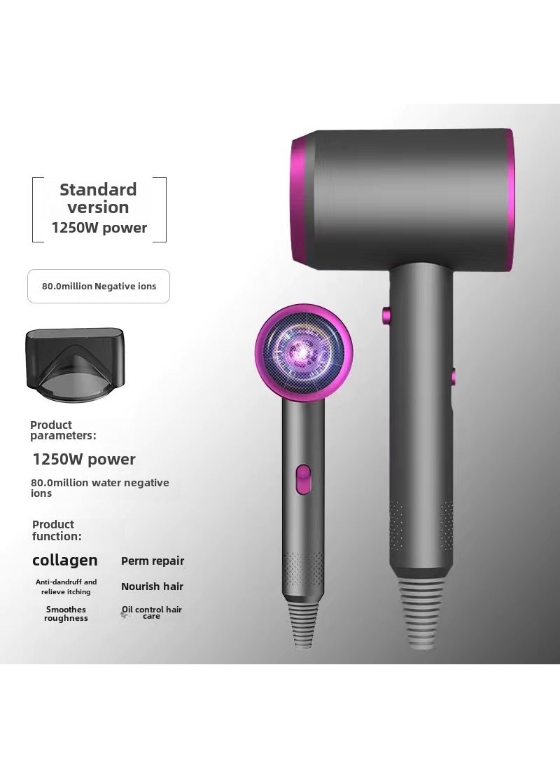 Salon Grade Hair Dryer with Blue Light Care Grey Double Plating 1200W-Overheat Protection