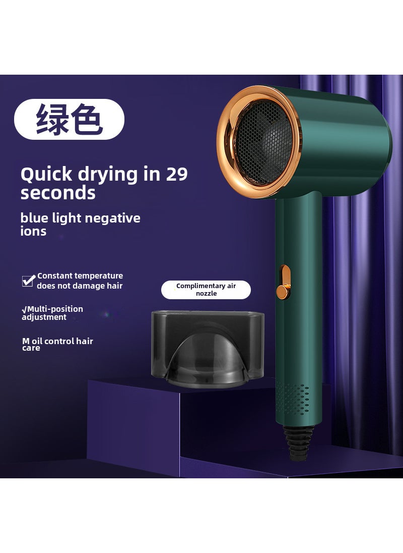 Salon Grade Hair Dryer with Blue Light Care Green long handle 800w-overheating protection