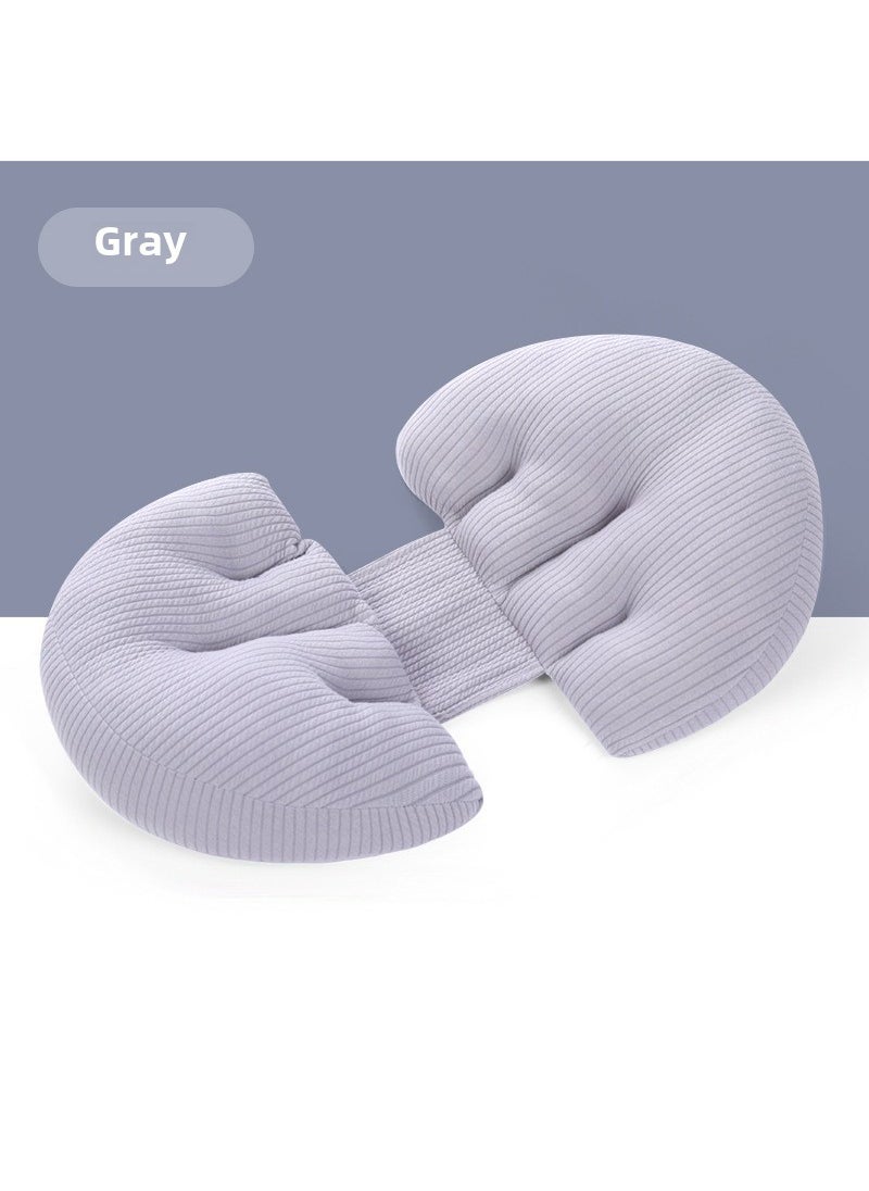 New Maternity Pillow Multi-Function U-Shaped Grey