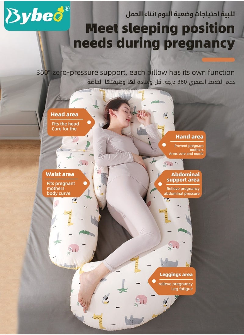 Pregnancy Pillow, Full Body G Shaped Pillows for Maternity Sleeping Support, a Must Have for Pregnant Women, Back Hips Legs Belly Supporting, with Removable and Washable Cover