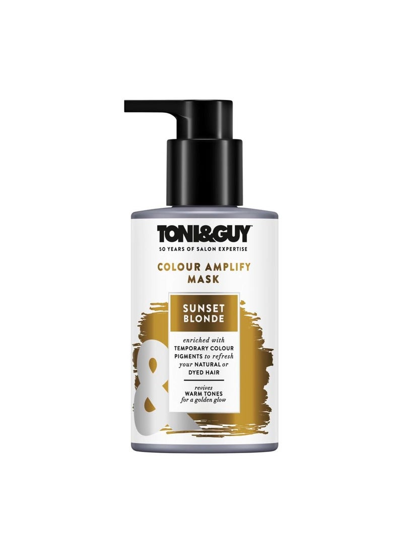 Toni&Guy Colour Amplify Hair Mask Sunset Blonde with UV Filter & Argan Oil for Color Treated Hair, Gives Colour Boost & Shine to Natural & Dyed Hair, Keeps Hair Colour Refreshed for Longer Period, 200 ml