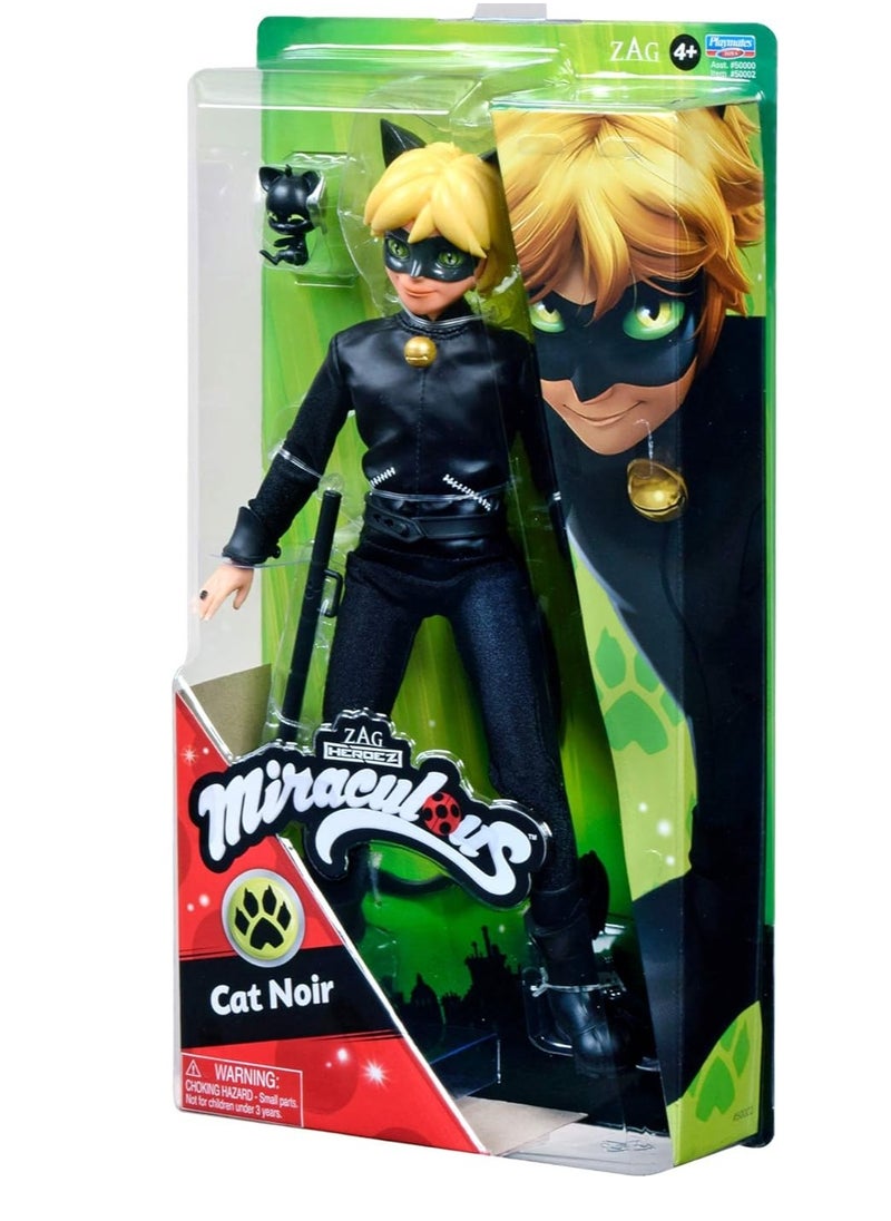 Miraculous Heroez Fshn Doll - Cat Noir Black, 11 Inches, 50002