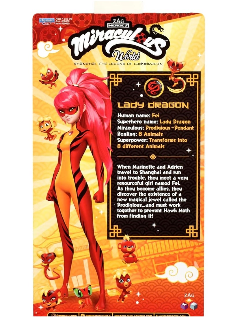 Miraculous Lady Dragon Shanghai Heroez Fashion Doll, 10.5-Inch Size