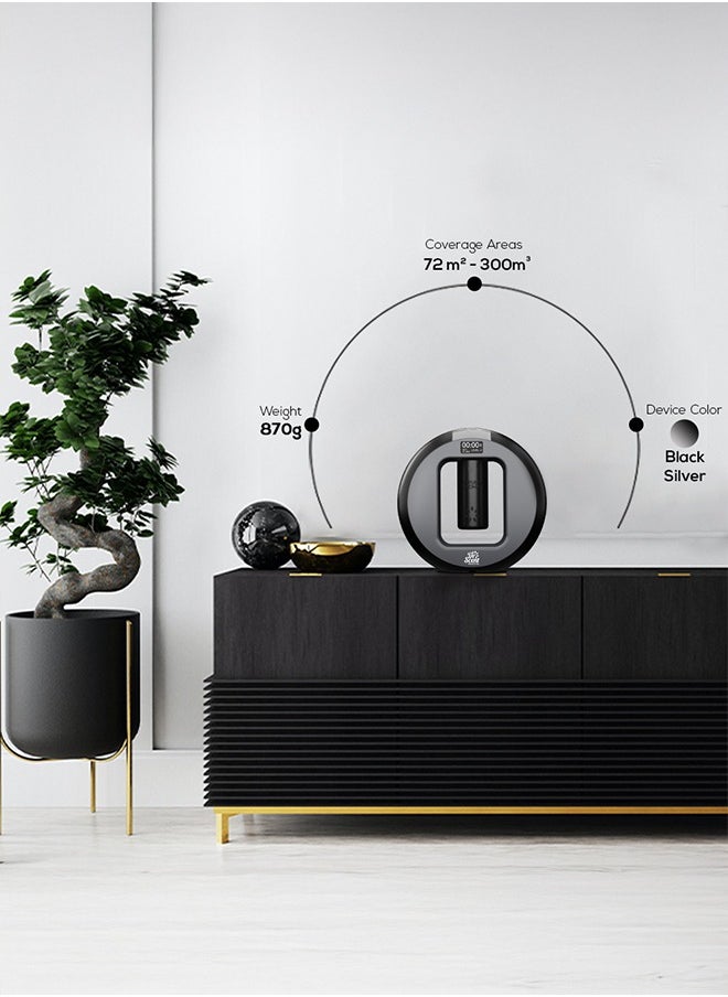 Dr Scent Breeze of Joy Home Scent Diffuser Machine Infused with Intelligent Aromatherapy, Enhanced by Seamless Mobile App Connectivity - Your Gateway to Personalized Fragrance Symphony and Wellness Bliss (BLACK)