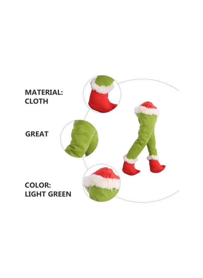 Stuffed Santa Legs Elf Legs Butt Stuck in Tree Christmas Tree Decoration Pendant Animated Xmas Kicking Legs Holiday Fireplace Decorations for Holiday Party