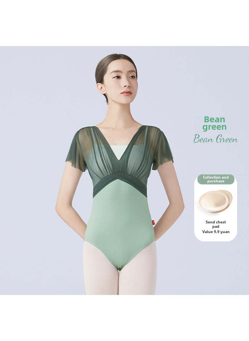 Rhythmic Gymnastics Leotard for Ballet Bean Green