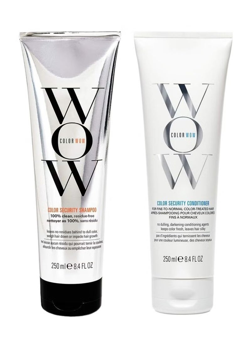 Color Wow Color Security Shampoo and Conditioner Duo Set – for Fine to Normal Hair | Cruelty-Free, Vegan | Achieve Super Glossy, Hydrated Hair