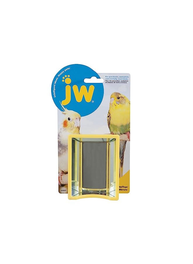 JW Hall Of Mirrors Bird Toy,3.25'' length x 4.25'' width x 1.25'' depth