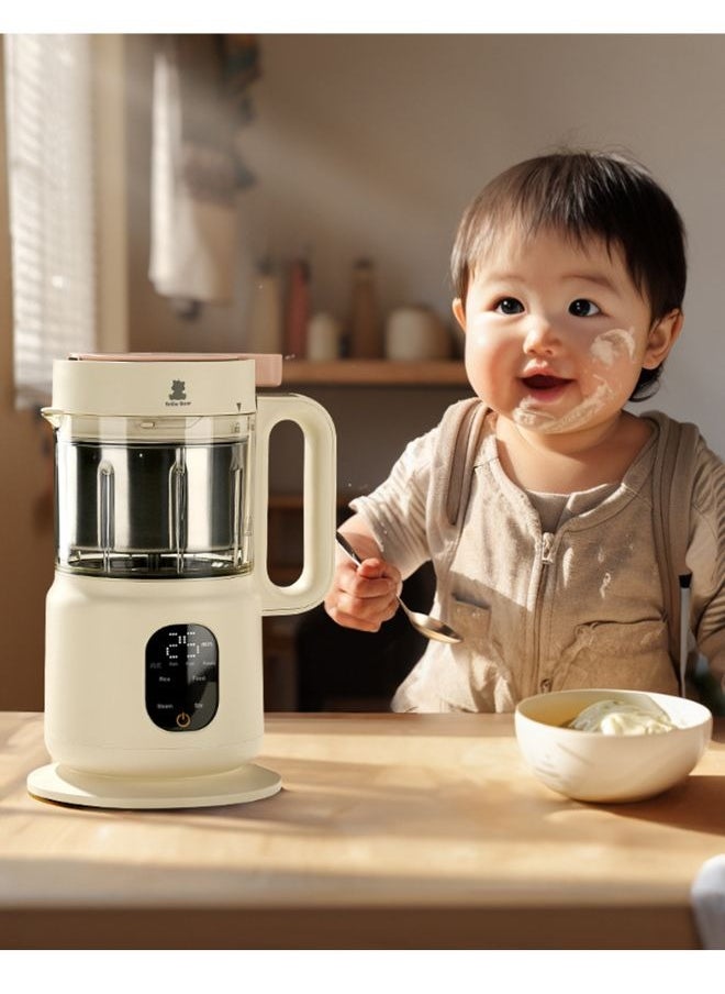 Auto Stainless Steel Baby Food Cooker, Portable Baby Food Maker with Steamer and Blender, Multifunctional Baby Smart Heat Food Mixer, Best for Quick Homemade Baby Food Cooking