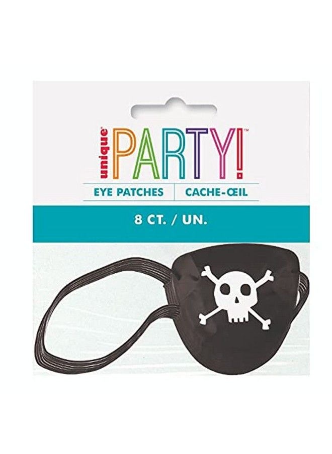 Pirate Eye Plastic Patch Favors ; Black ; 8 Pcs