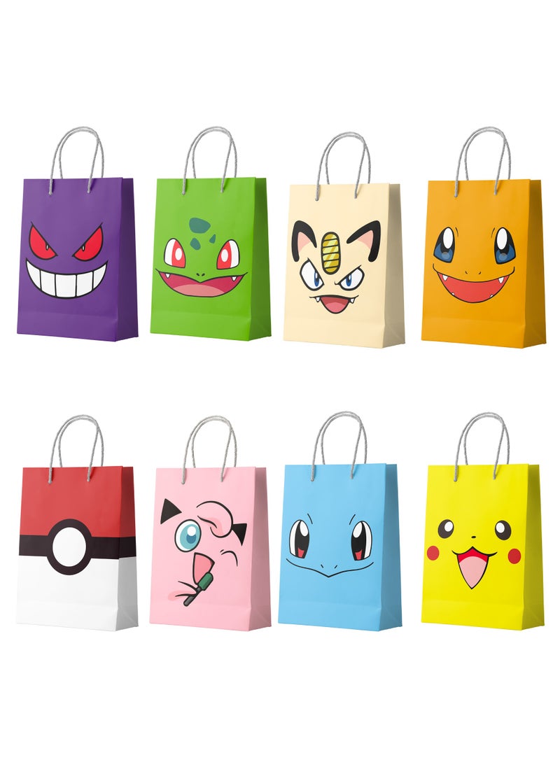 Pikachu Party Bags,24pcs Pikachu Gift Bags for Birthday Including Pikachu Goodie Bags,Pikachu Candy Bags for Boys/Girls Pikachu Party Favors