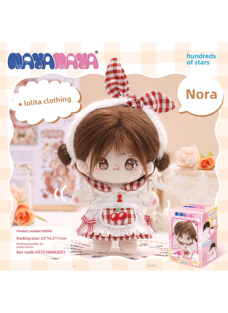 Authentic 20cm Cotton Doll with Detachable Hair for Kids Nora (Taurus) (Lolita costumes)