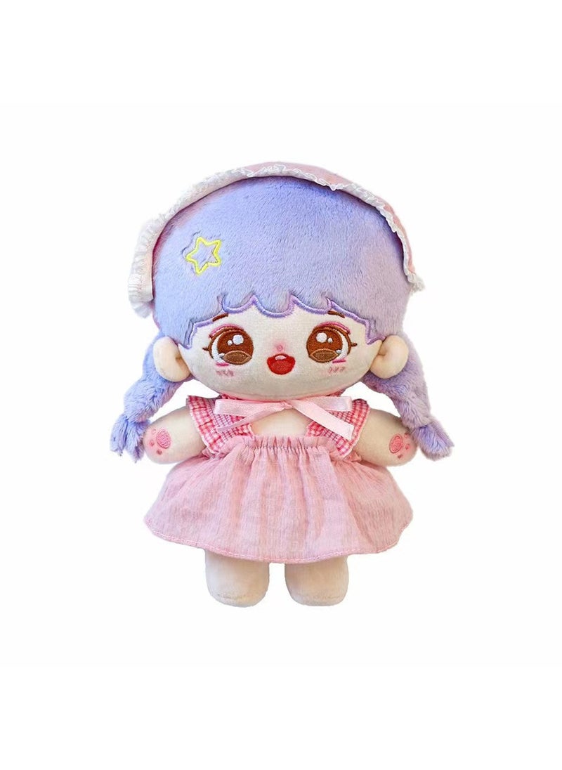 Authentic 20cm Cotton Doll with Detachable Hair for Kids YOYO powder (Pisces) Short Hair modeling, cute new