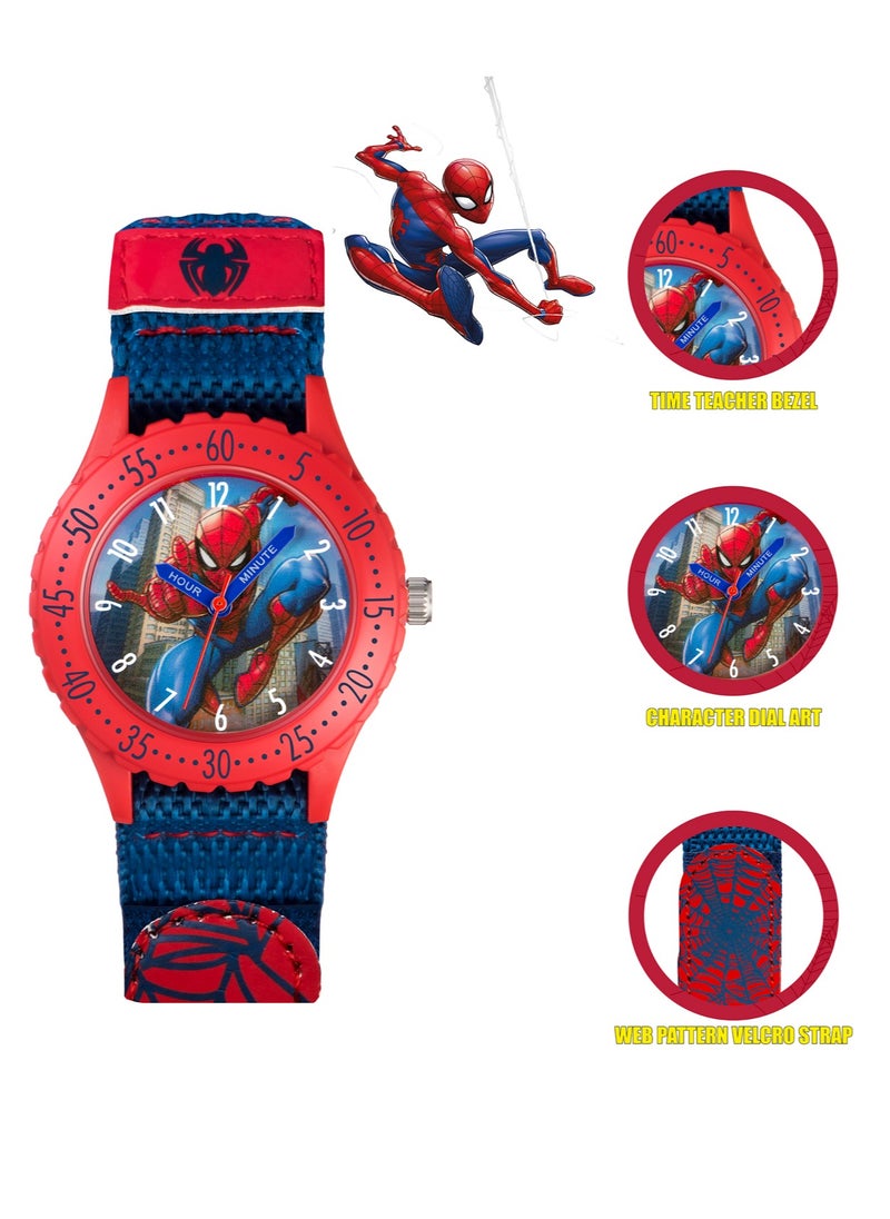 Disney Marvel Spiderman Blue Canvas Strap Boys Watch - SPD3495ARG